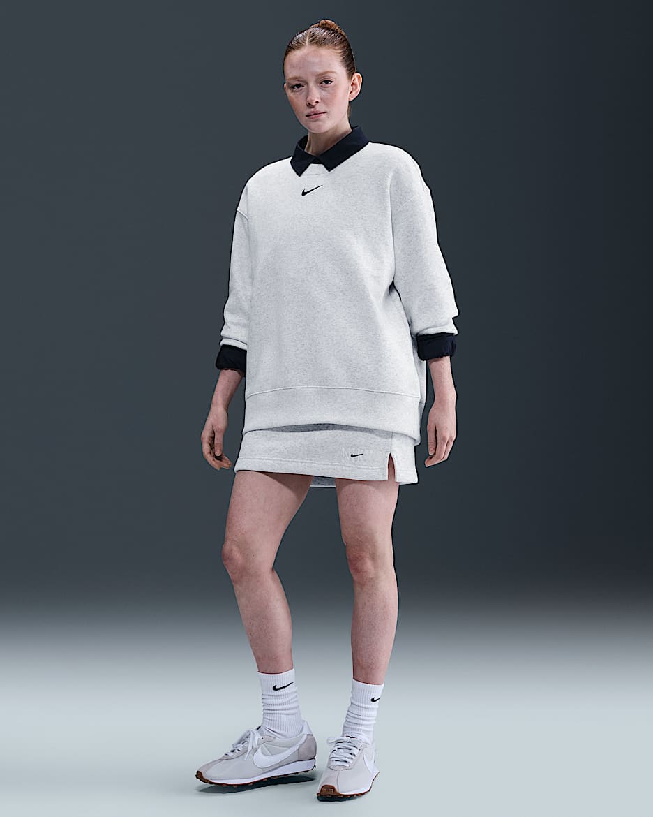 スカート NIKE Woman Skirt Grey FV6318 063 Buy Nike Sportswear Phoenix Fleece Women's Slim Mini Skirt